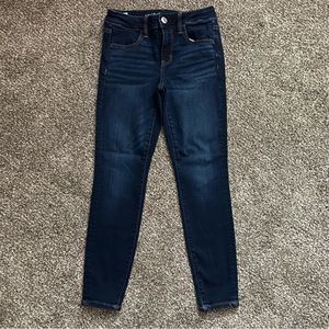 American Eagle Outfitters Next Level Stretch Jeggings, Size 4 Short, Dark Blue